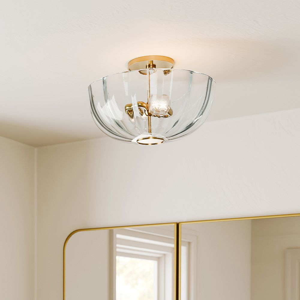 Hari Glass Flush Mount (14") | West Elm (US)