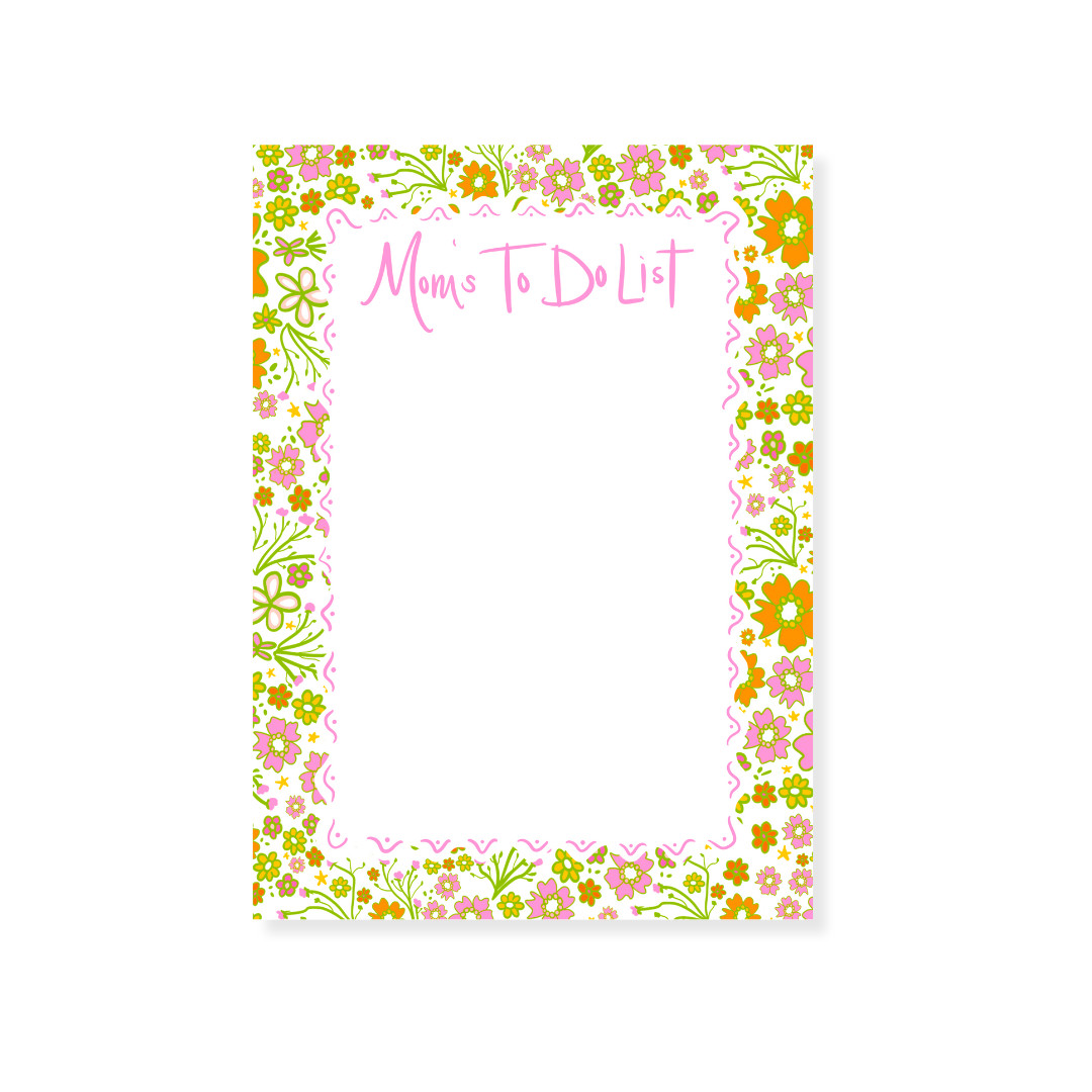 Retro Ditsy Floral Notepad | Fete Papier