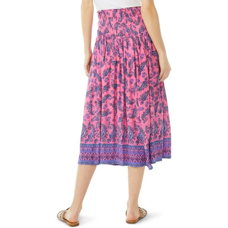 Scoop Women's Smocked Midi Skirt - Walmart.com | Walmart (US)