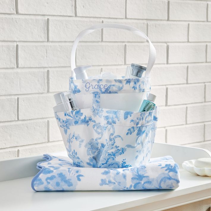 LoveShackFancy Shower Caddy & Garden Damask Towel Set | Pottery Barn Teen