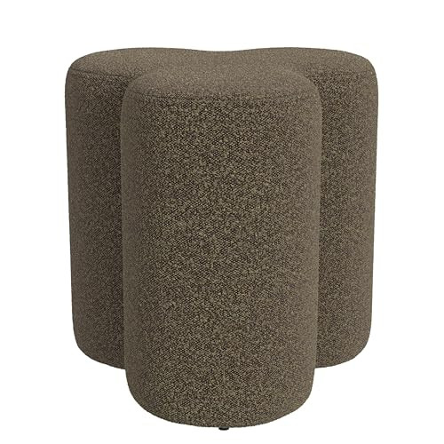 HomePop Upholstered Clover Shaped Ottoman|HomePop Home Décor|Foot Rest Ottoman - Dark Brown Bouc... | Amazon (US)