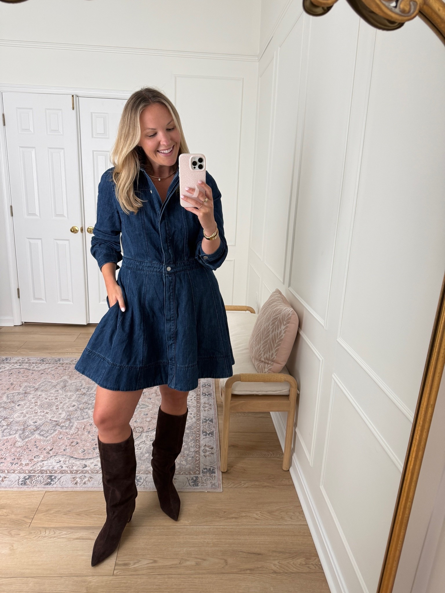 Cutest denim dress! In a medium

#LTKxWalmart #LTKgrwm #LTKootd