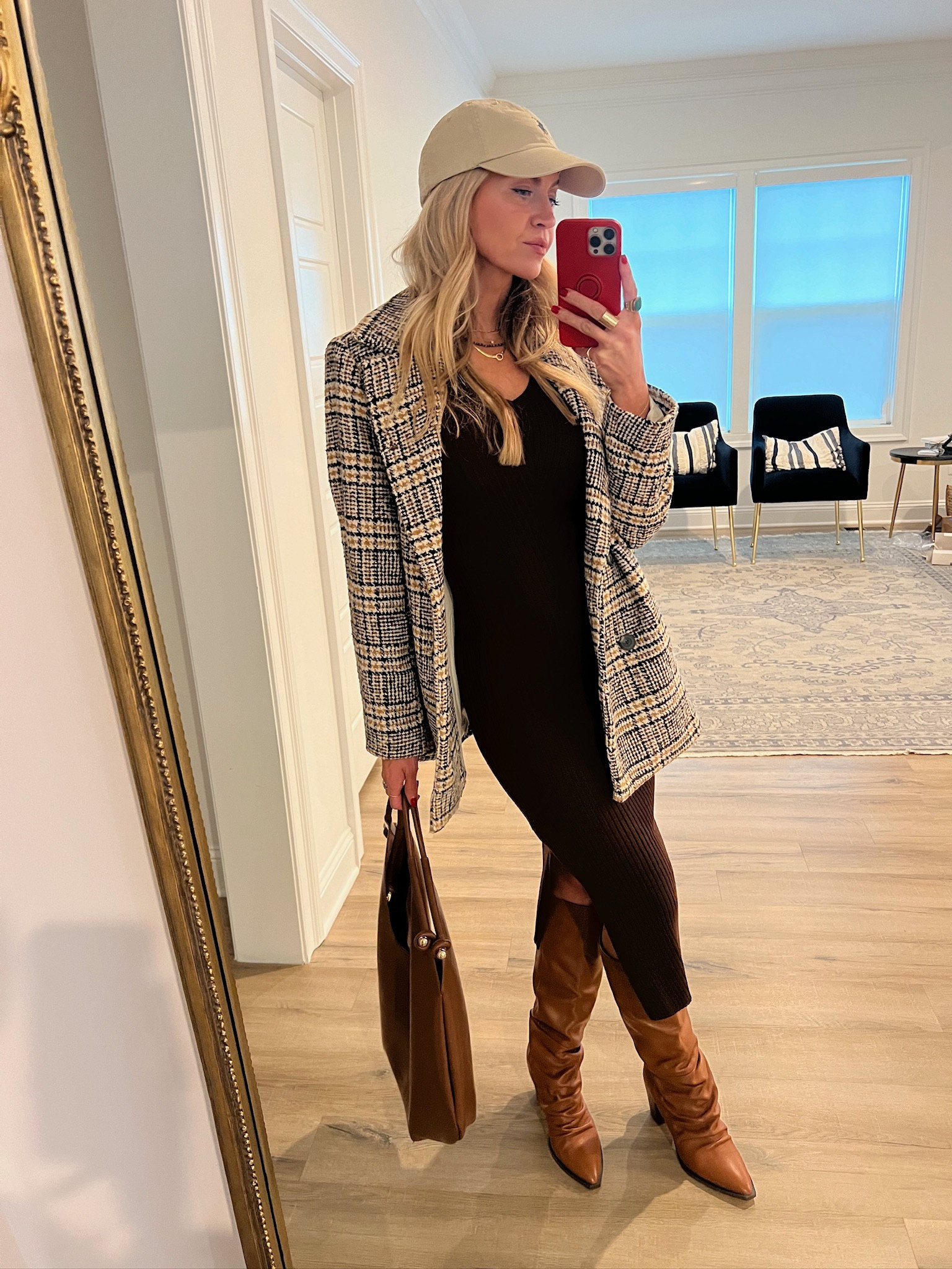 Brown bodycon dress (tts, wearing a S)
Plaid blazer (oversized, wearing a S)
Tall
Cognac boots (tts)

#LTKBeauty #LTKSeasonal #LTKStyleTip
