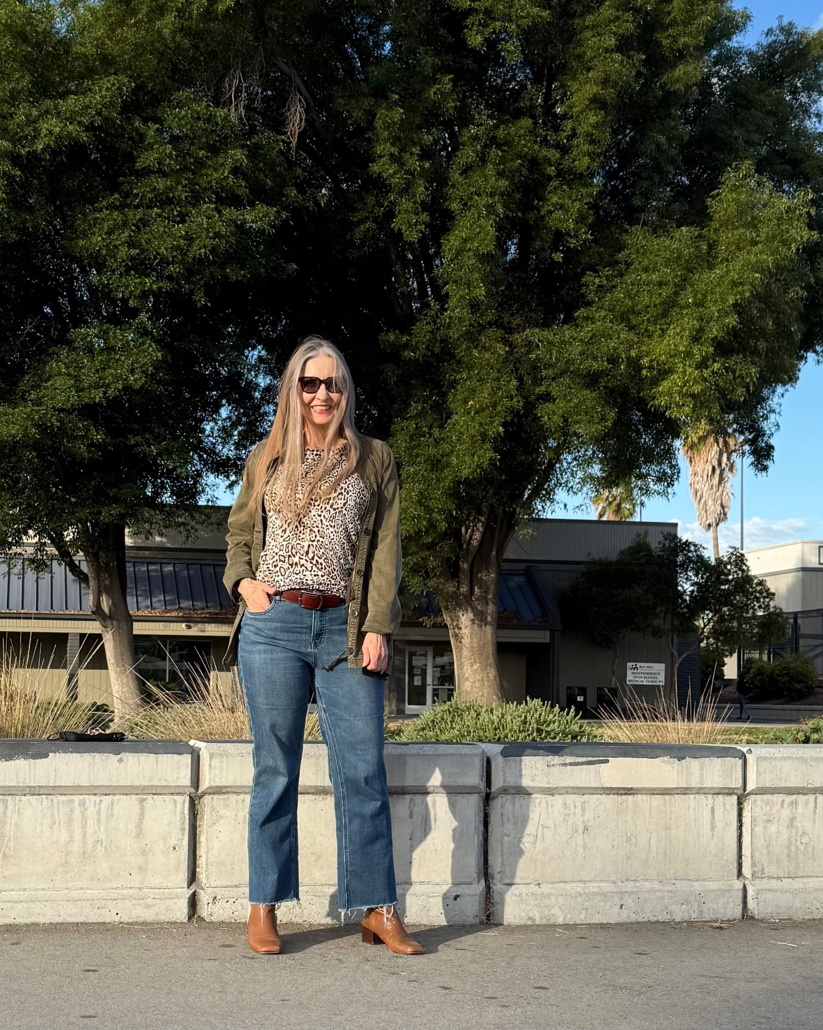 Teacher outfit of the day. #utilityjacket #leopard #brownbooties #teacherstyle #weartowork

#LTKOver40 #LTKMidsize #LTKWorkwear