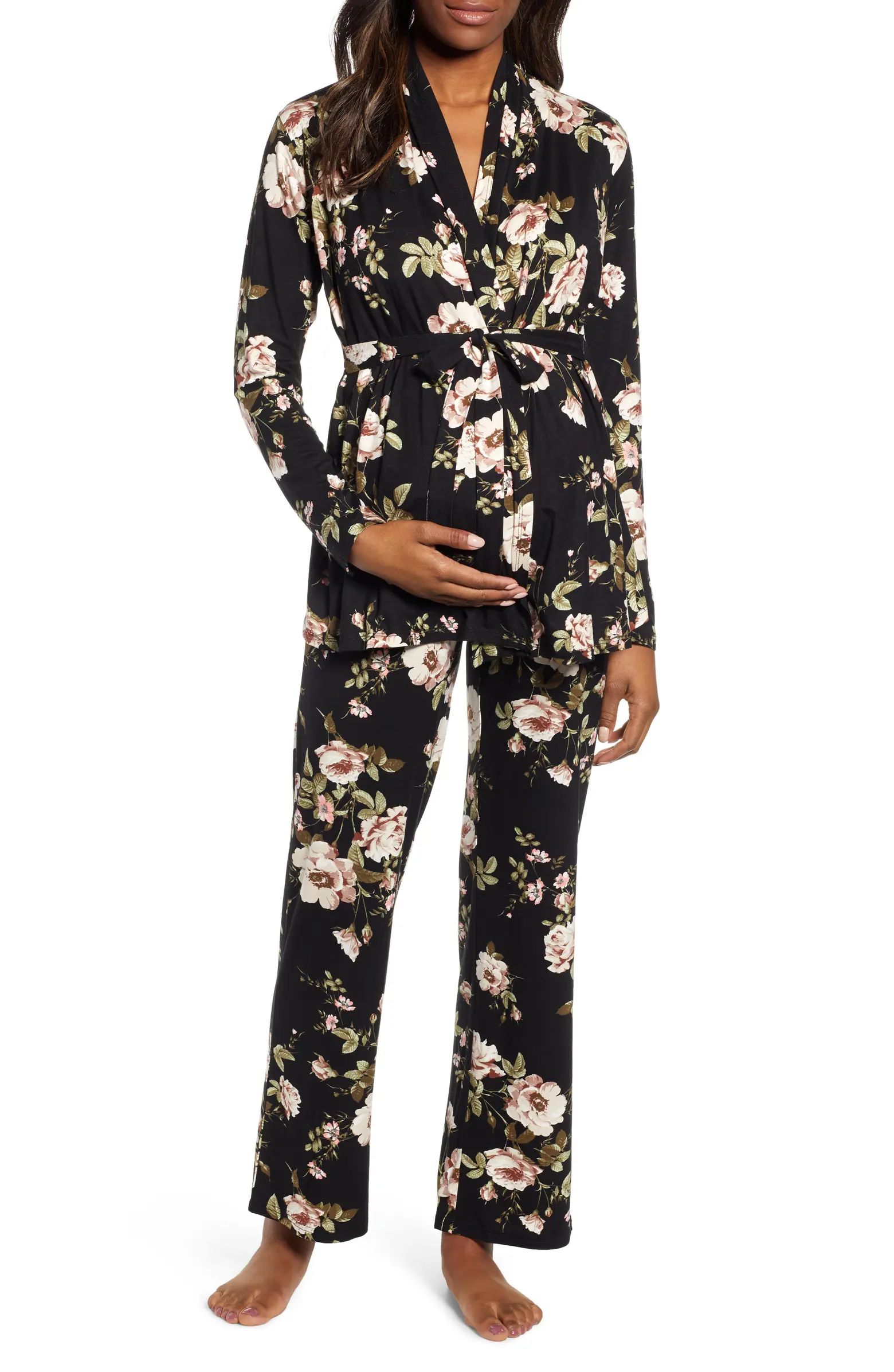Floral Maternity/Nursing Pajamas | Nordstrom