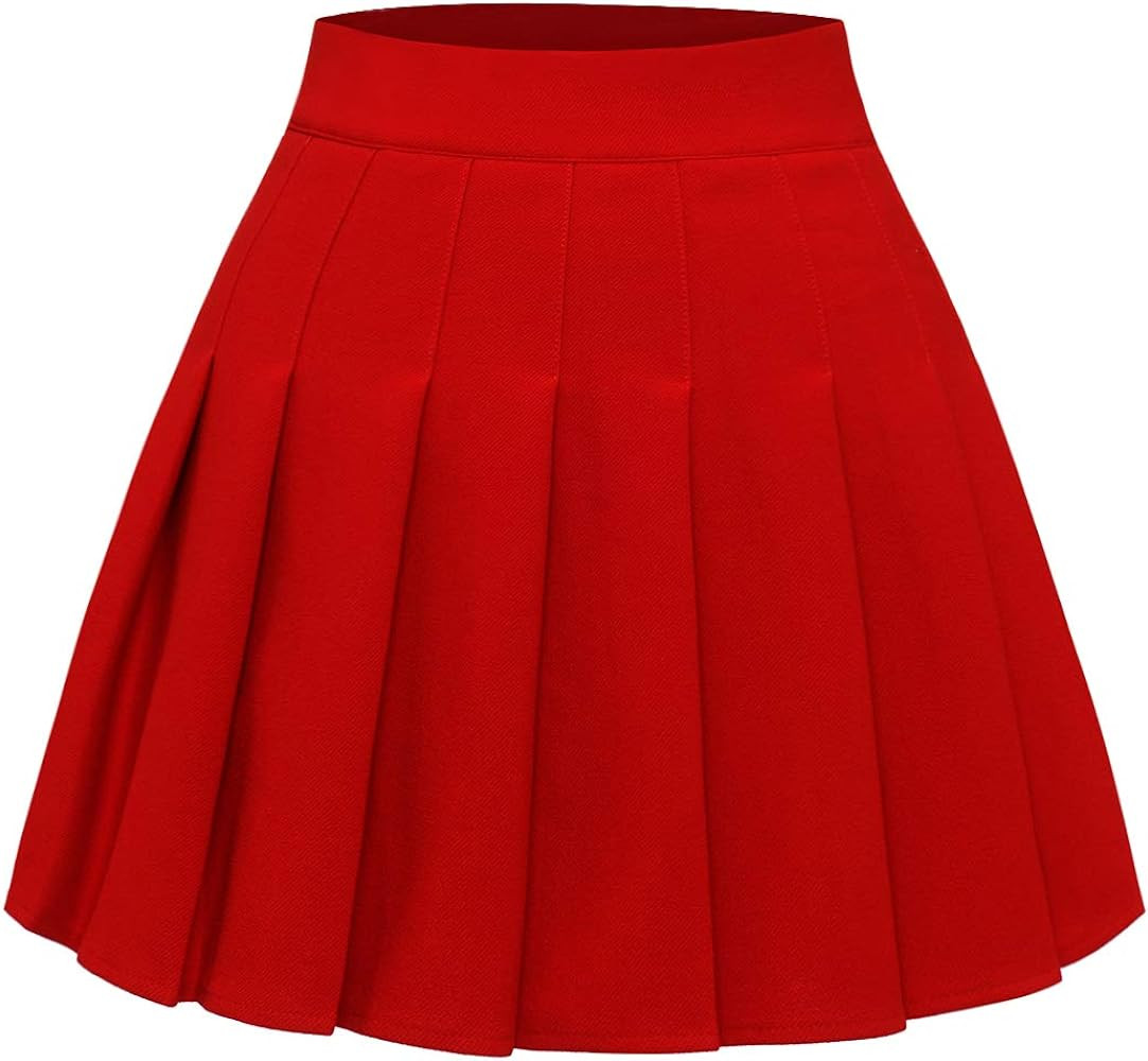 Timormode Women’s Pleated Skirt Mini Skater Basic Skirt School Cheerleader | Amazon (US)