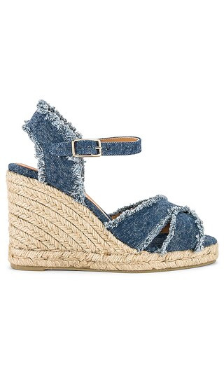 Bromelia Wedge in Azul Denim | Revolve Clothing (Global)