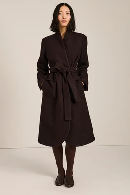 Sinclair Belted Bouclé Wrap Coat | Bernardo Fashions