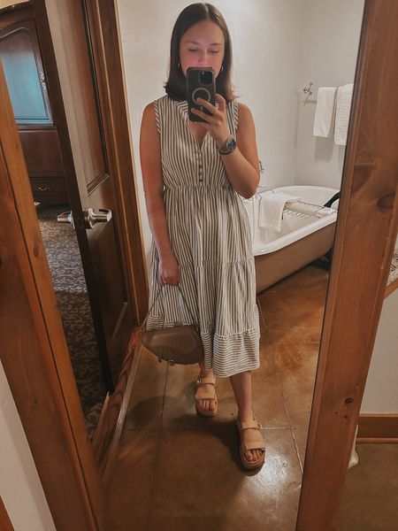 My favorite summer dress and sandals from Amazon!  The dress is light and breezy. 

Also loving this tan bag from Amazon! 

#LTKFindsUnder50 #LTKHome #LTKSummerSales