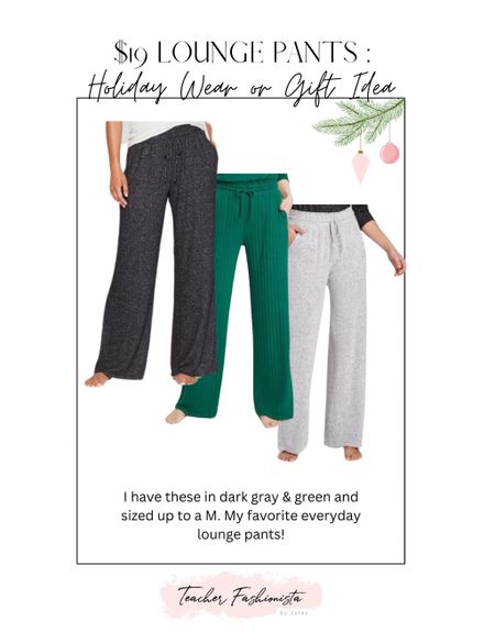 My favorite wide leg loungewear bottoms / pj pants are just $19! They come in 3 colors and are so cute with holiday tshirts and sweatshirts! I size up to a M in these so they’re more comfy! Perfect for a gift idea or for a cozy night in over Christmas and new years!

#LTKfindsunder50 #LTKGiftGuide #LTKstyletip