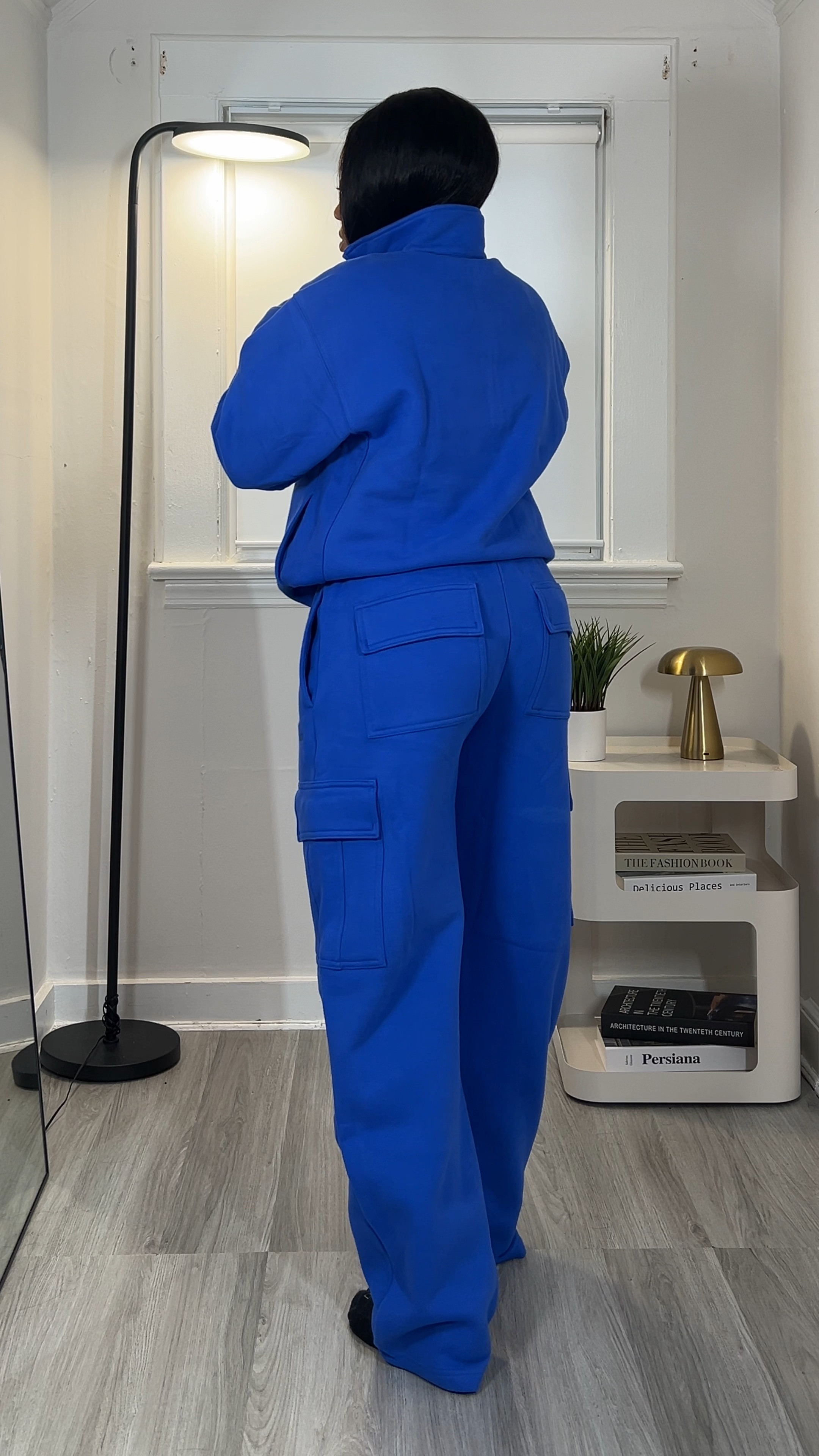 JAZZ BLUE CARGO SWEATPANTS IN MEDIUM & 1/2 ZIP BOYFRIEND FIT IN SIZE XS 

#LTKSeasonal #LTKStyleTip