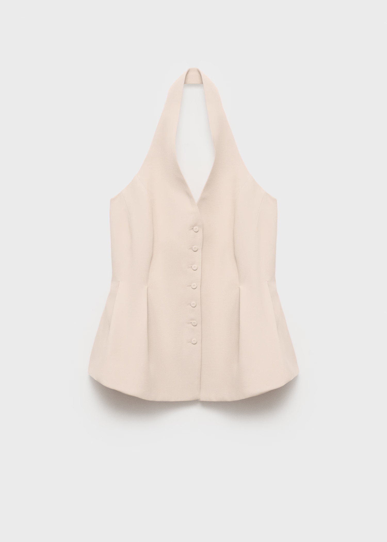 Halter-neck vest with pleats - Women | MANGO USA | Mango (US/MX/AU)