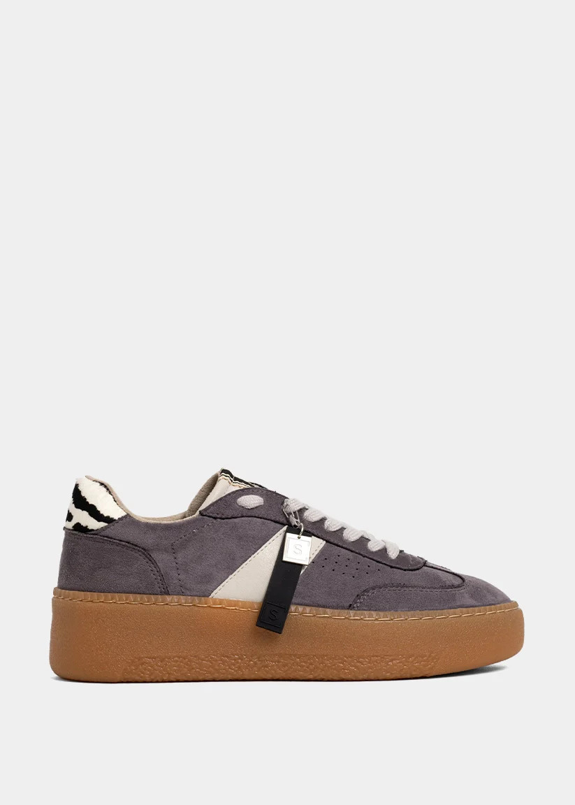 STACEY Grey Suede Platform Sneaker – SHUSHOP | SHUSHOP