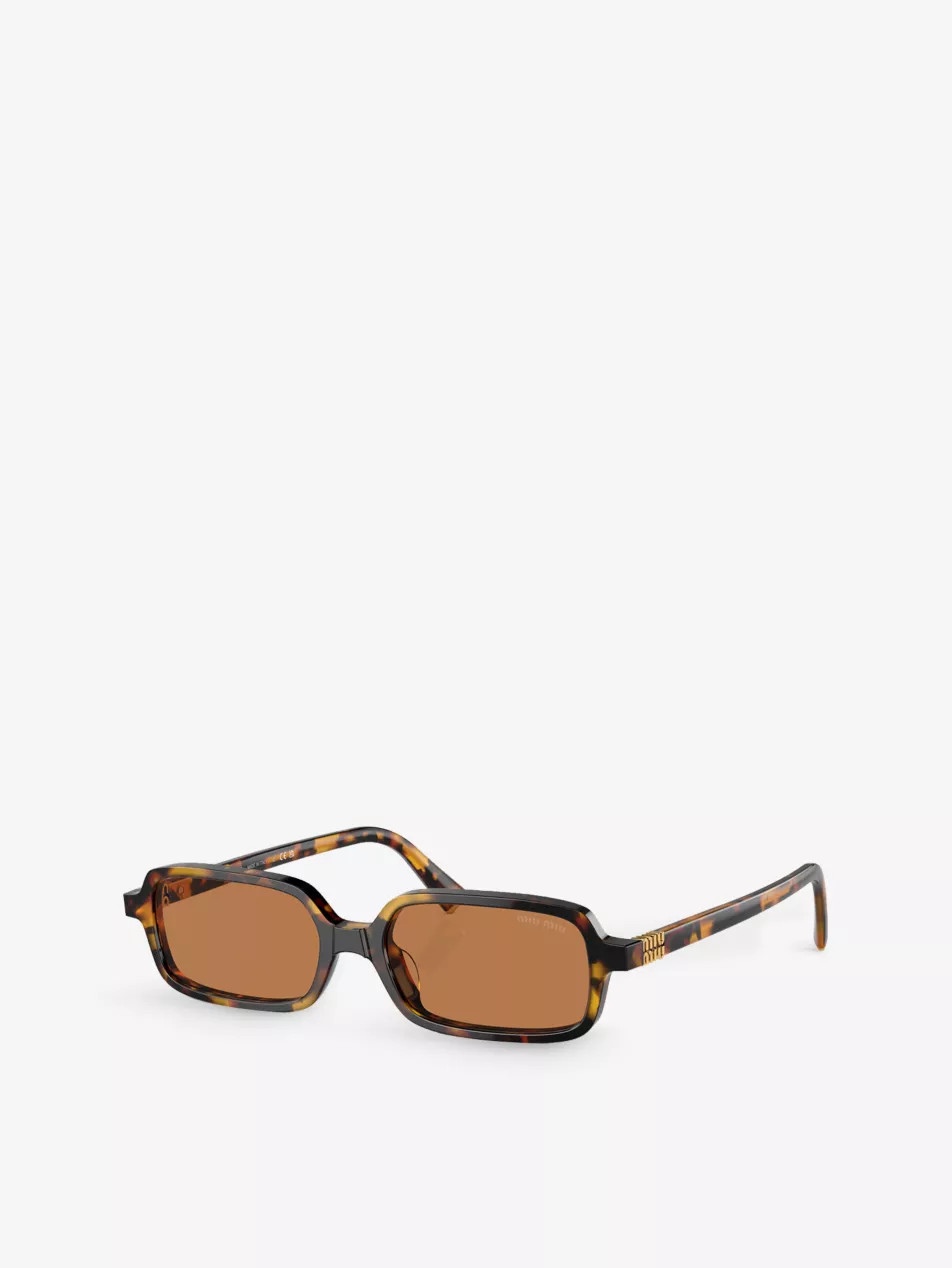 MU 11ZS rectangle-frame acetate sunglasses | Selfridges