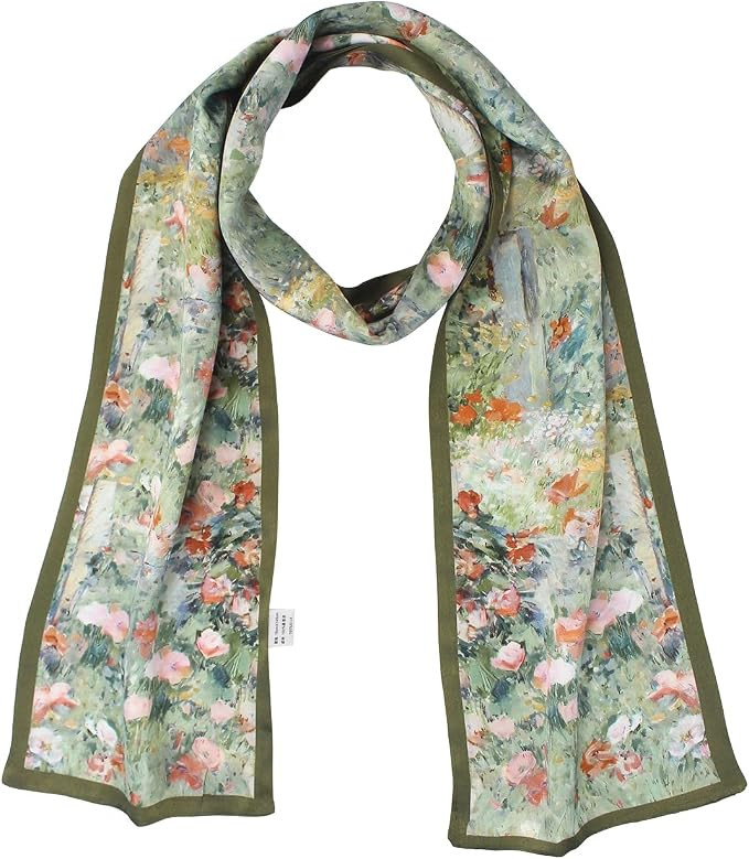 100% Silk Scarf for Women 59”*6.3” Long Shawls for Headscarf and Neck- Oblong Hair Wraps with... | Amazon (US)