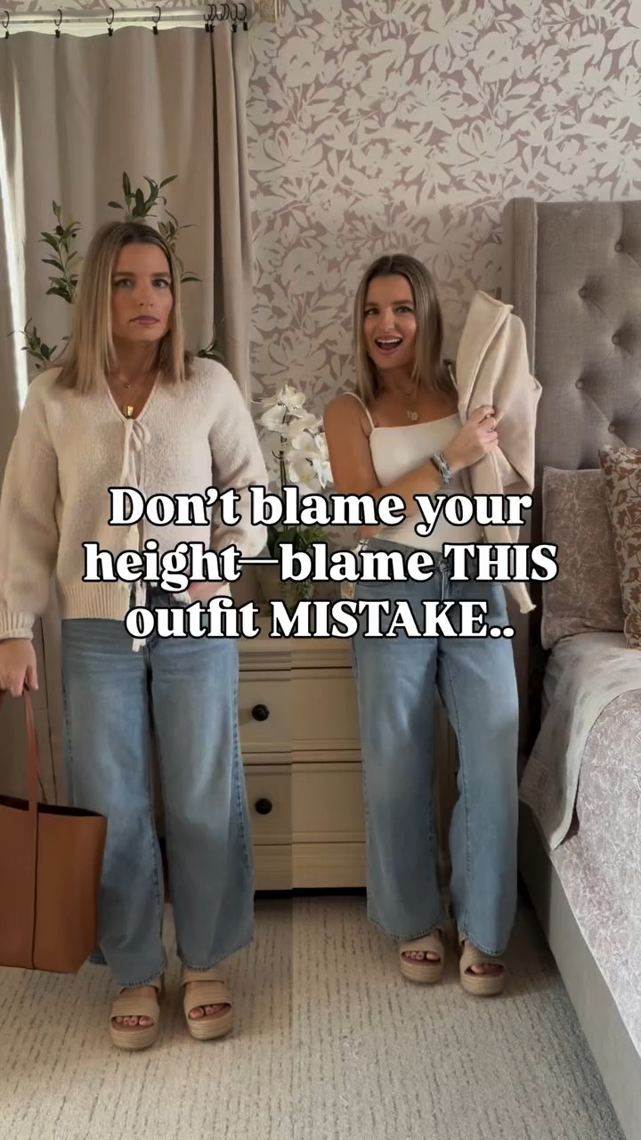 Comment SHOP for a 🔗! ✨ 🍸 💕 

#petite #petitestyle #petitetips #petitehacks #styletips stylehacks whattowear ootd outfitinspo springtime summertime sweater cardigan petitejeans petitedenim