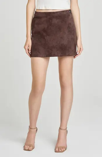 WAYF Freya Faux Suede Miniskirt in Espresso at Nordstrom Rack, Size Small | Nordstrom Rack