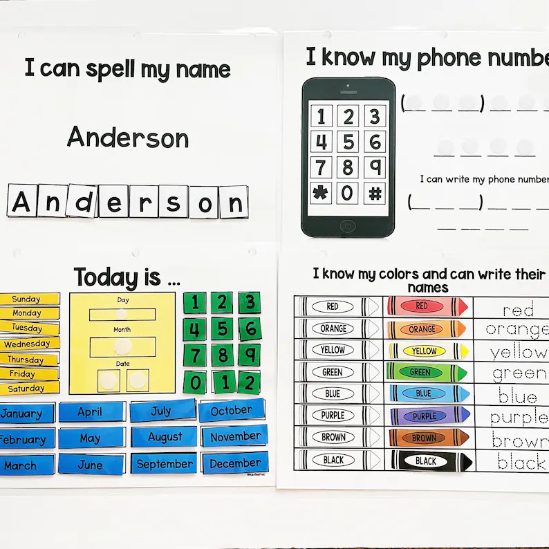 Kindergarten Activity Binder, Learning binder for kinder ages 4-6, Busy Book for Kindergarten, Bu... | Etsy (US)