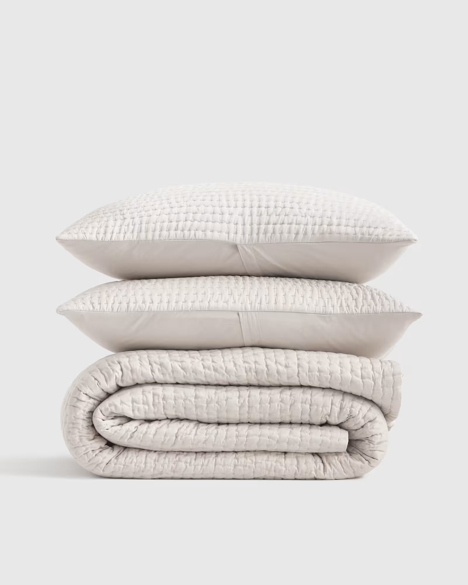 Silk Pick Stitch Quilt Set | Quince