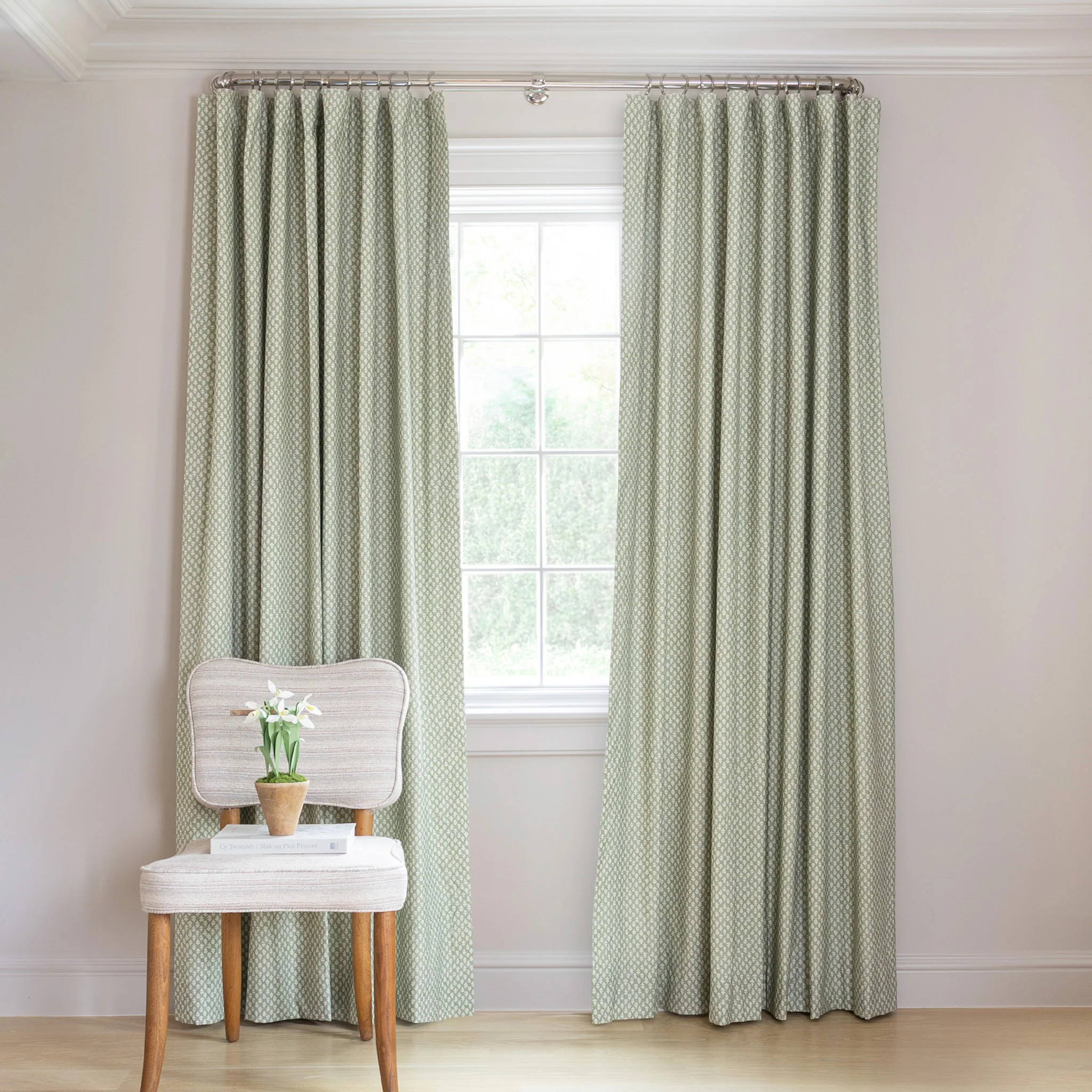 Green Floral Curtains: Quinn Eucalyptus | Pepper Home | Pepper Home