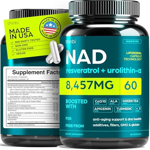 NAD Supplement Extra Strength NMN Alternative Liposomal + Green Tea for Women & Men w/ Urolithin ... | Amazon (US)