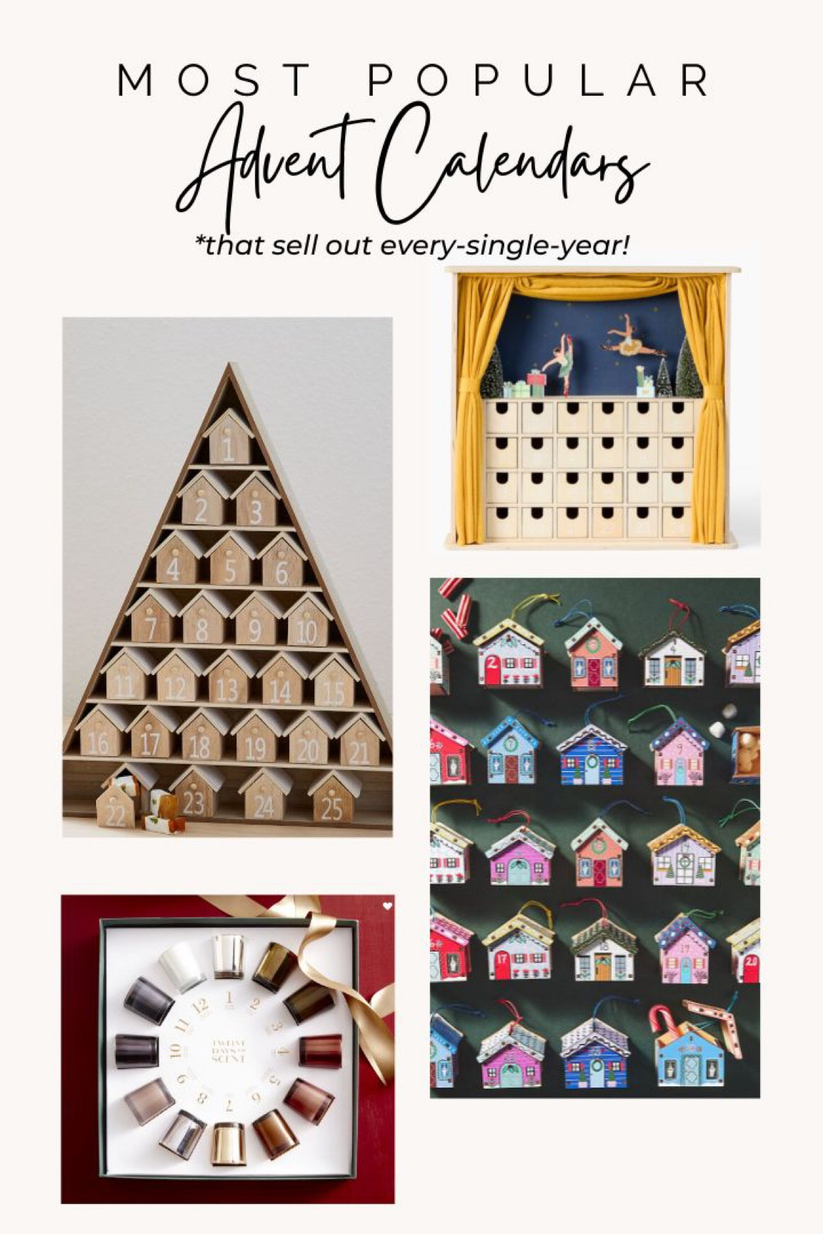 It's Advent Calendar Time!
Here are the TOP 10 MOST POPULAR Advent Calendars for Christmas (that sell out every single year!)

#LTKHoliday #LTKSeasonal