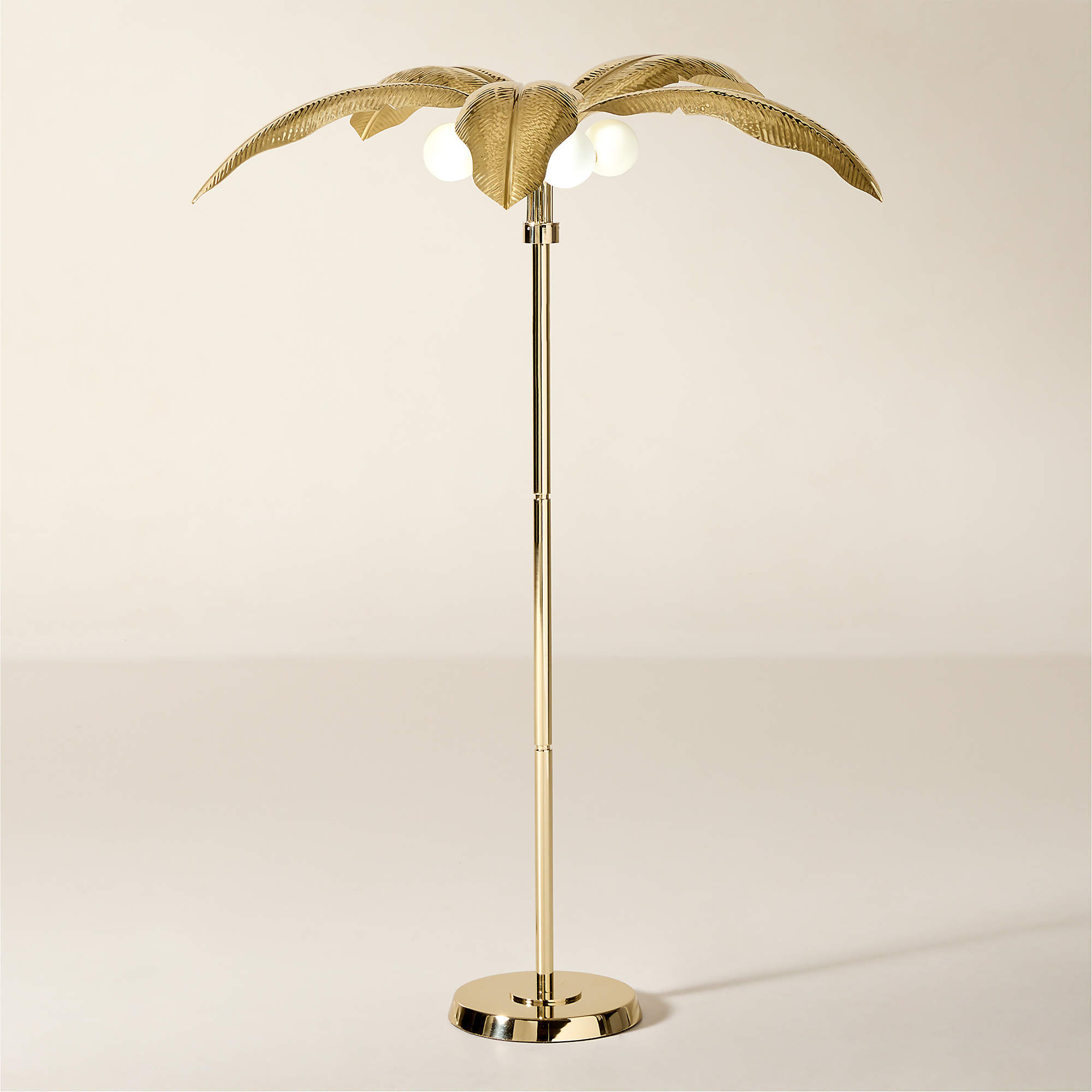 Palm Brass Finish Floor Lamp + Reviews | CB2 | CB2