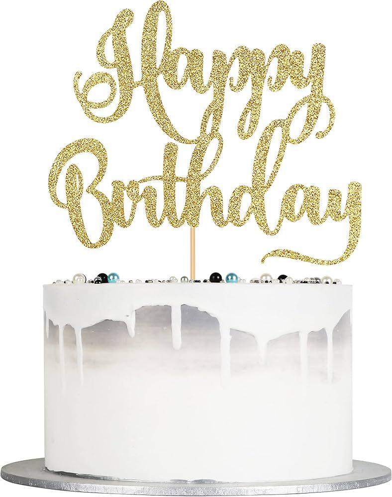 happy birthday Cake Topper, Happy Birthday Cake Bunting Decor,Birthday Party Decoration Supplies... | Amazon (US)