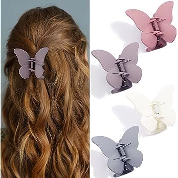CHANACO Butterfly Hair Clips Claw Clips for Thin Hair Cute Hair Clips 2.6" Hair Clips for Women B... | Amazon (US)
