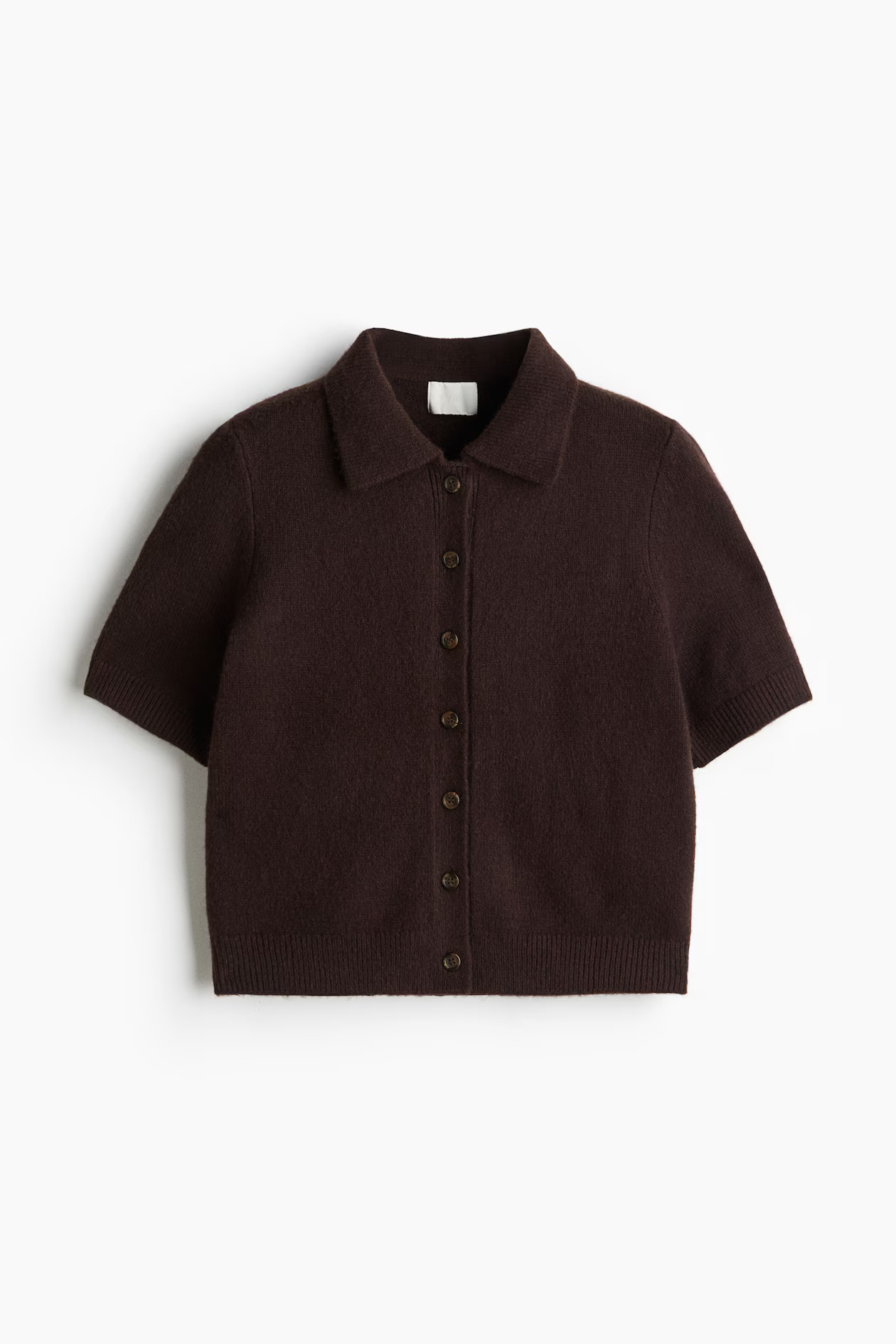 Short-Sleeved Cardigan with Collar | H&M (US + CA)
