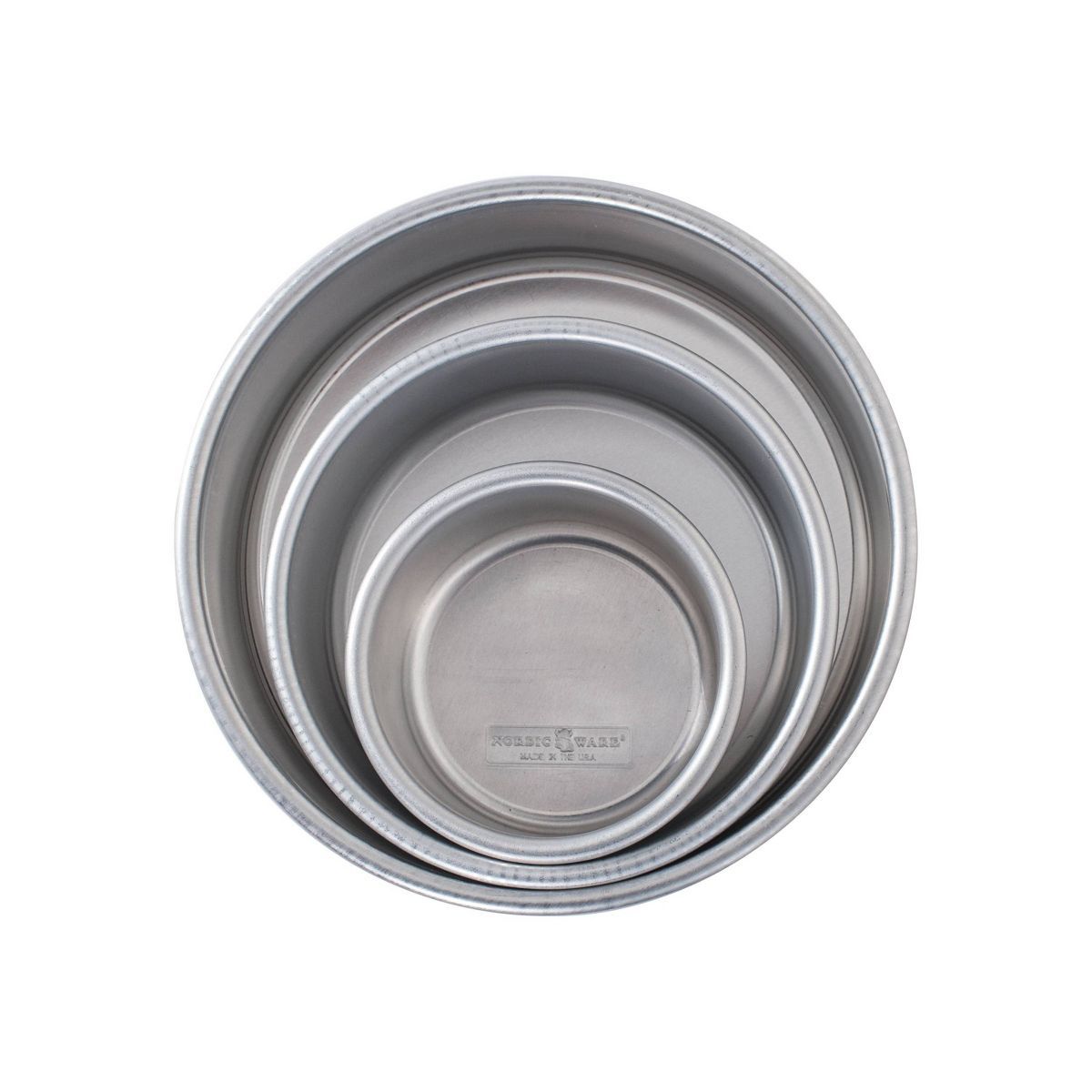 Nordic Ware Naturals 3pc Aluminum Round Cake Pan Set Silver | Target