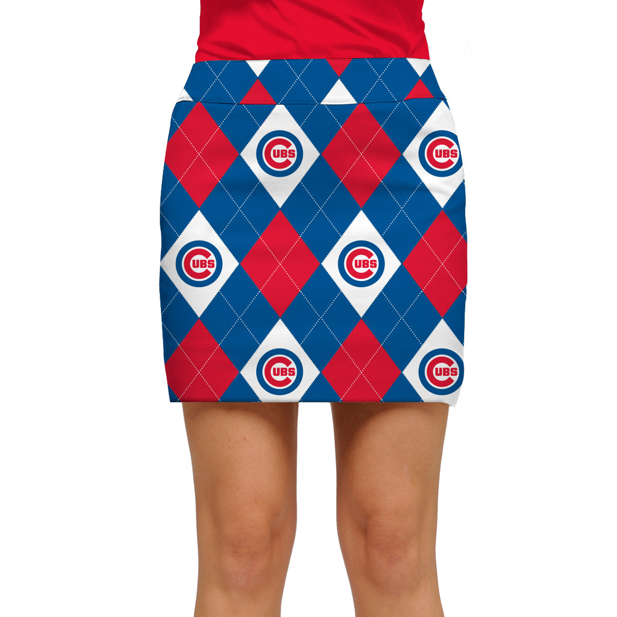 Chicago Cubs Loudmouth Women's Argyle Skort - Red/White | Fanatics