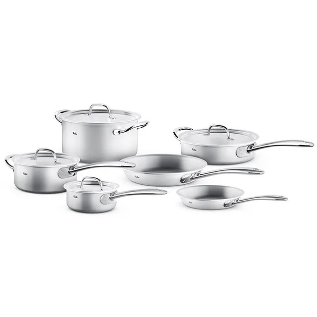 10-Piece 5 Ply Stainless Steel Oven Safe Cookware Set | Fissler (US)