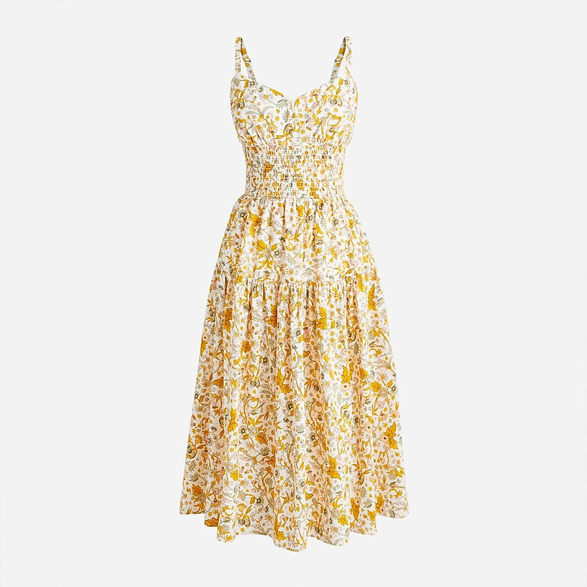 Smocked-waist dress in sunny blooms | J. Crew US