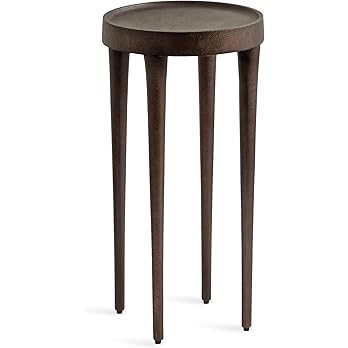 Kate and Laurel Rava Modern Metal Round Drink Table, 10 x 10 x 21, Bronze, Cast Aluminum Accent T... | Amazon (US)