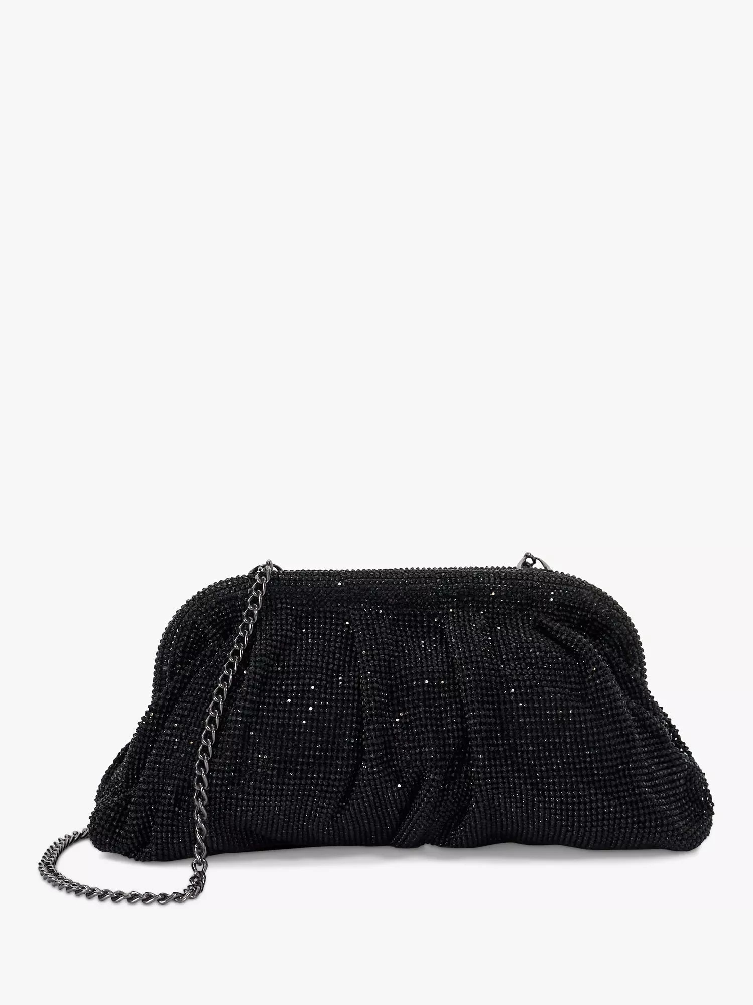 Dune Brimsby Elegent Diamante Clutch Bag, Black | John Lewis (UK)