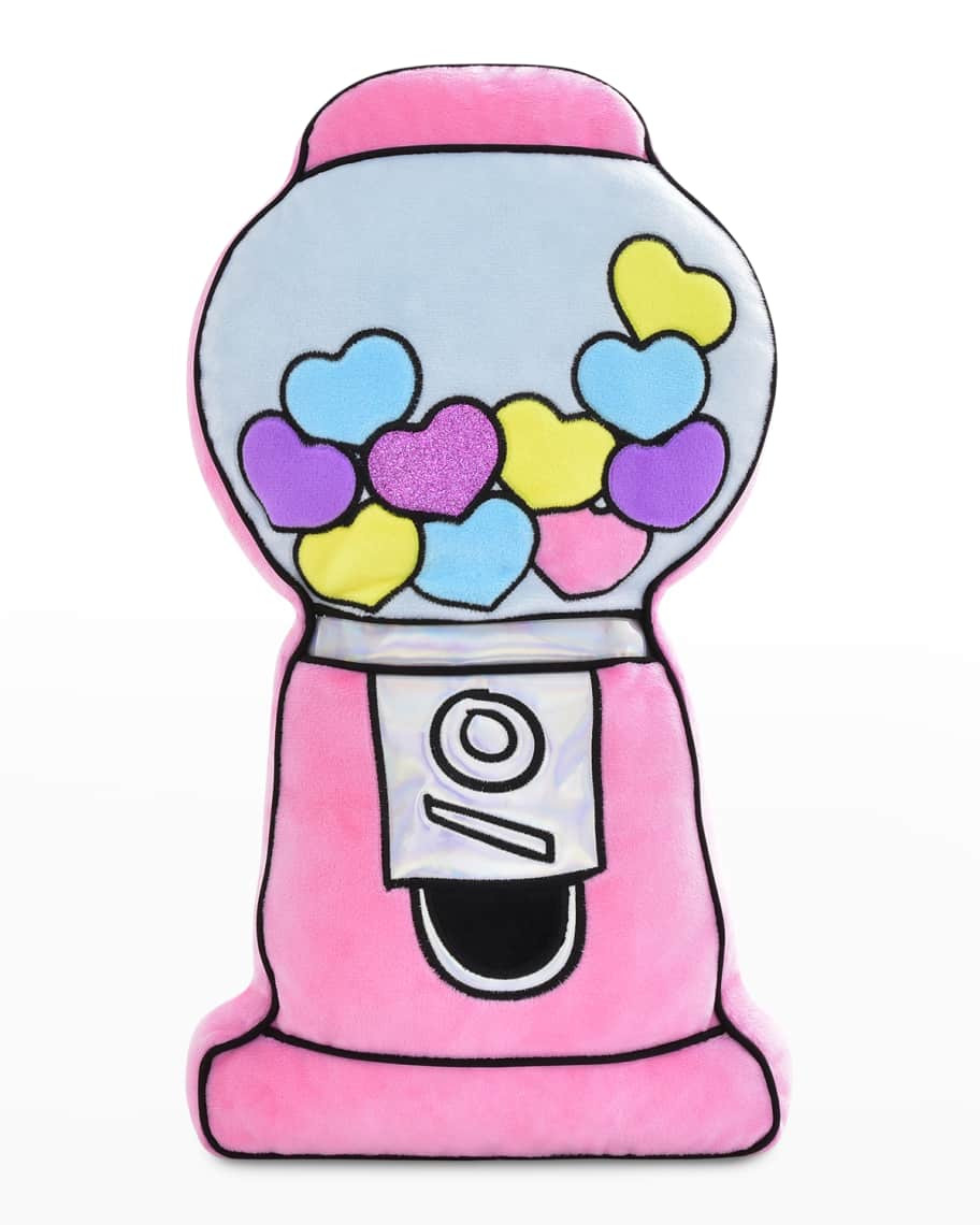 Kid's Pink Gumball Machine Plush Pillow | Neiman Marcus