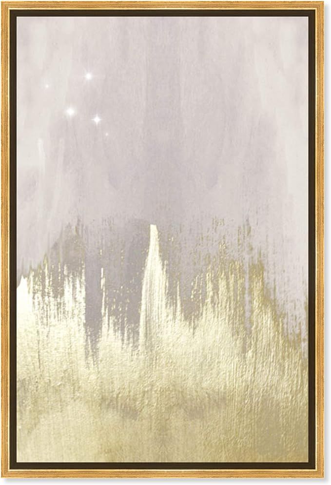 The Oliver Gal Artist Co. Abstract Framed Wall Art Canvas Prints 'Offwhite Starry Night' Paint Ho... | Amazon (US)