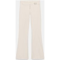 Zara - Elastic Twill Pants With Belt Loop Detail - Mid-Ecru - L - Woman | Zara US