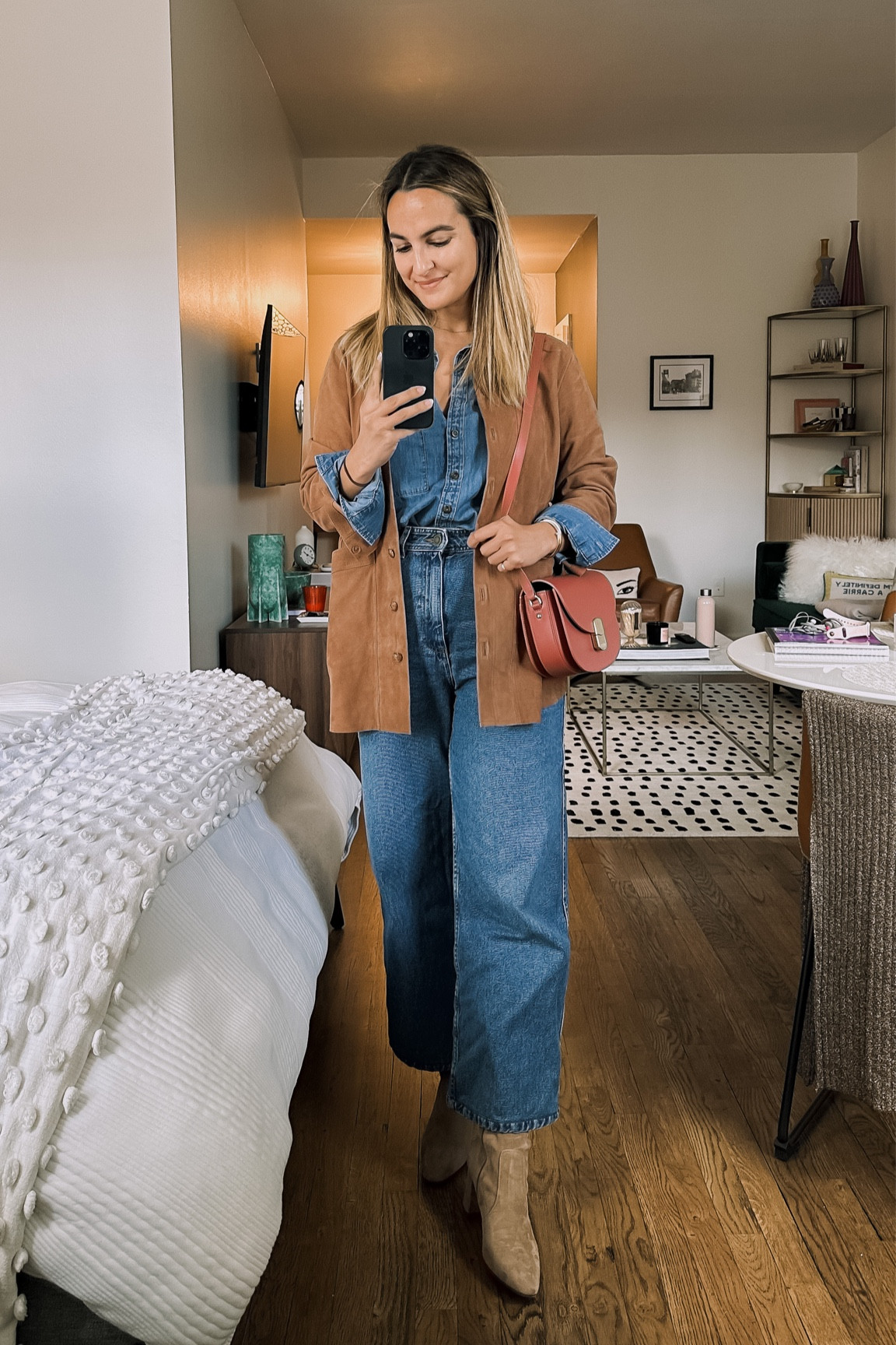 Easy casual fall outfit - denim on denim! 

Pair some jeans with a denim shirt that’s a similar color, then add a jacket! 

I have bee testing these suede boots for a review and can’t wait to share them once I wear them more! 



#LTKstyletip #LTKSeasonal