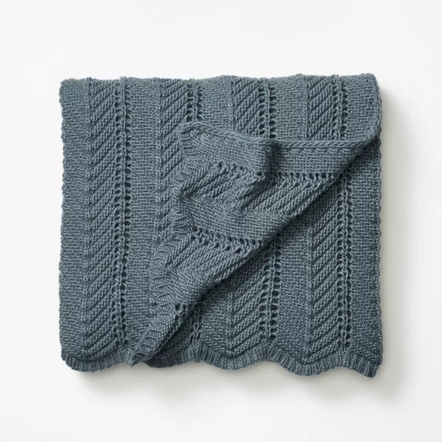 Herringbone Pointelle Throw Blanket - Threshold™ designed with Studio McGee | Target