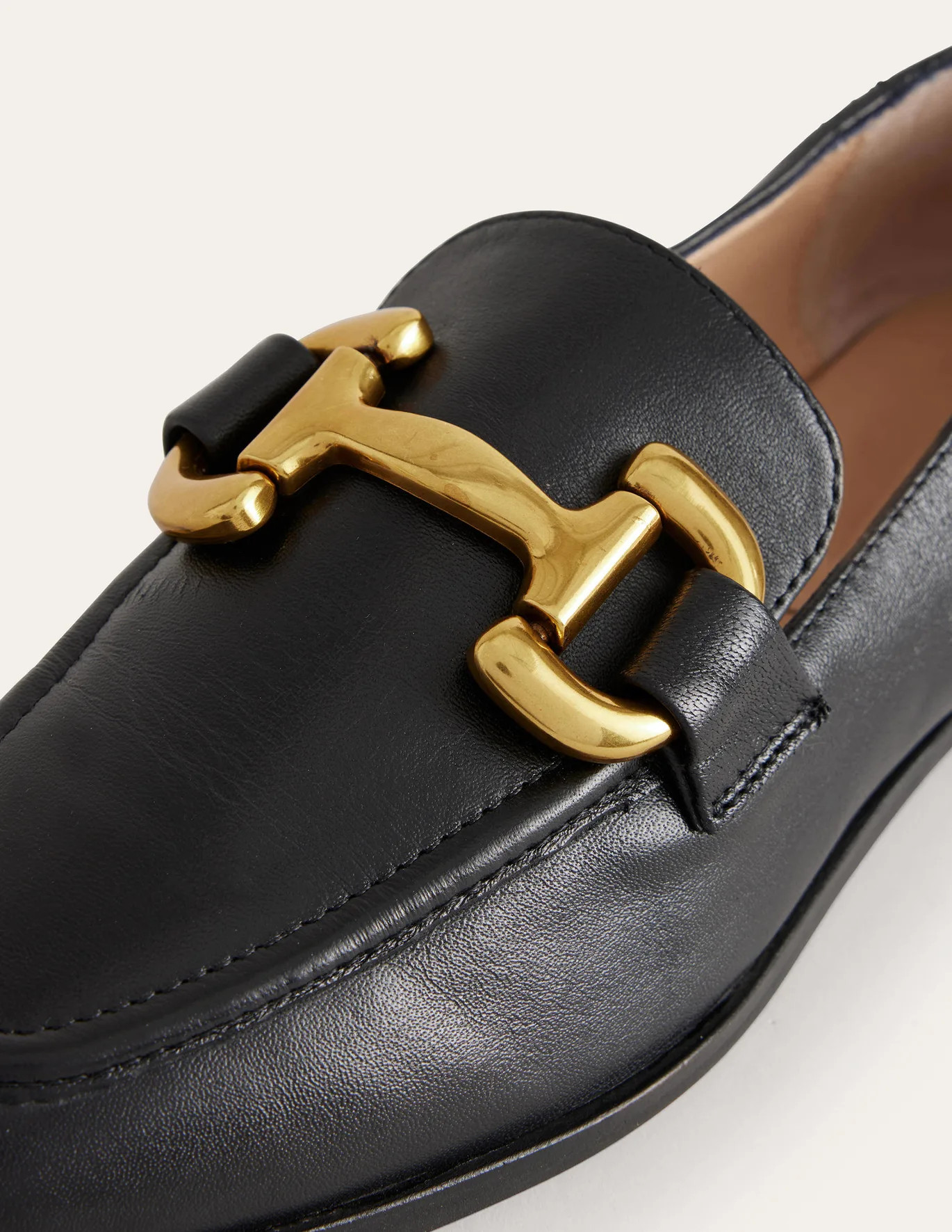 Iris Snaffle Loafers - Black and Camel Spot | Boden US | Boden (US)