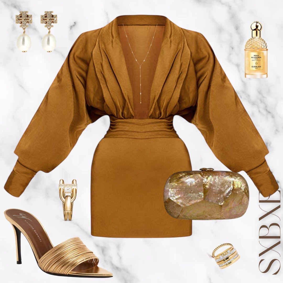 Golden dress ✨ Glamorous night out look. 

#LTKpartywear #LTKdatenight #LTKstyletip