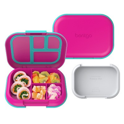 Bentgo Kids' Chill Lunch Box, Bento-Style Solution, 4 Compartments & Removable Ice Pack - Fuchsia/Teal: BPA-Free | Target