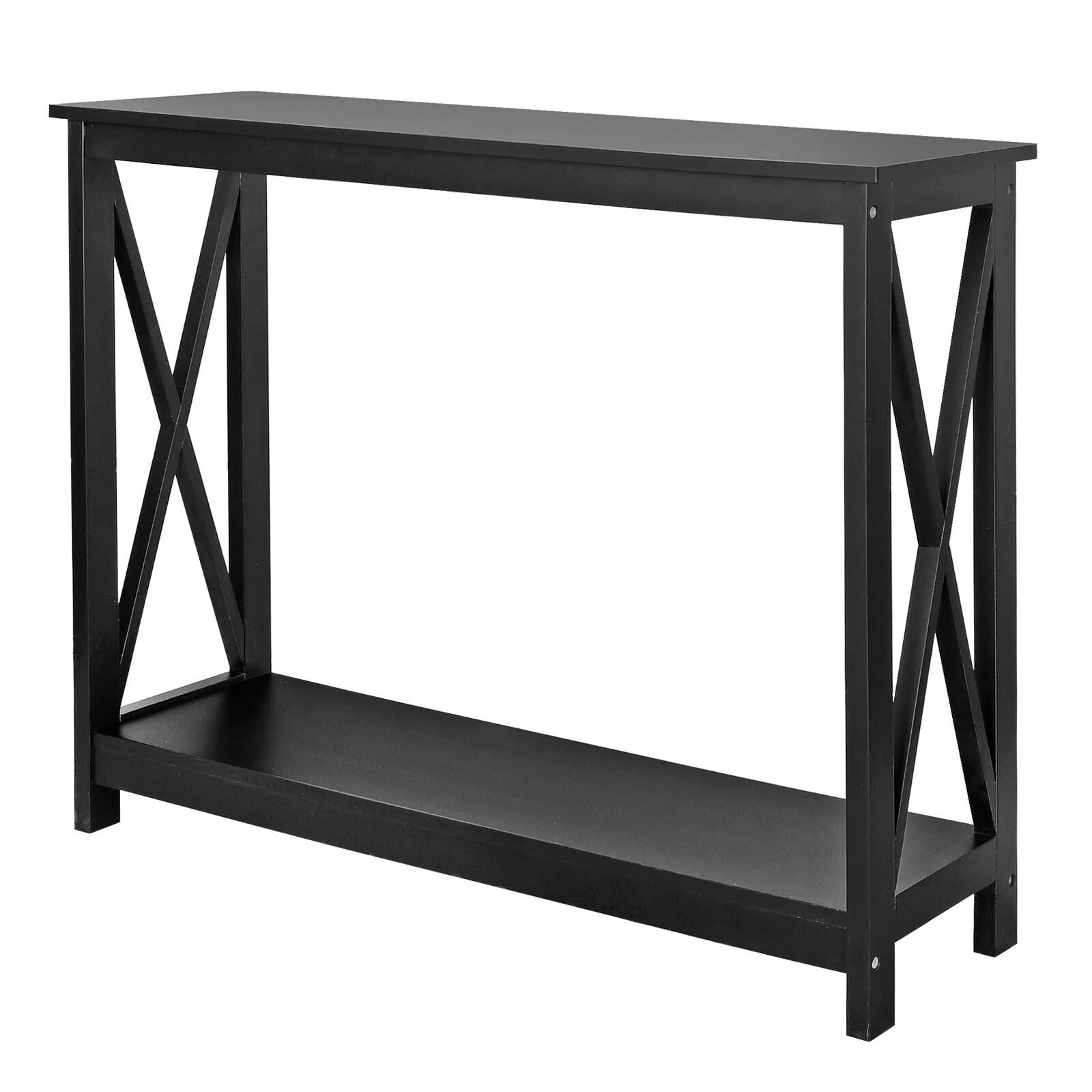 ZENSTYLE Console Table Entryway Simple Style Wood Side Display Black | Walmart (US)