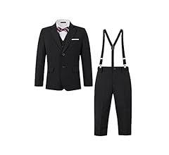 MAGE MALE Boys Multiple Colour Formal Dress Suits 3 Piece Slim Fit Dresswear Suit Set with Kids S... | Amazon (US)