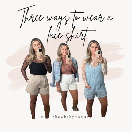 Three ways to style a trendy lace shirt 

With overalls
Linen shorts and a denim jacket or vest 
Dressed up with tailored shorts or pants 



#LTKStyleTip #LTKFindsUnder100 #LTKMidsize