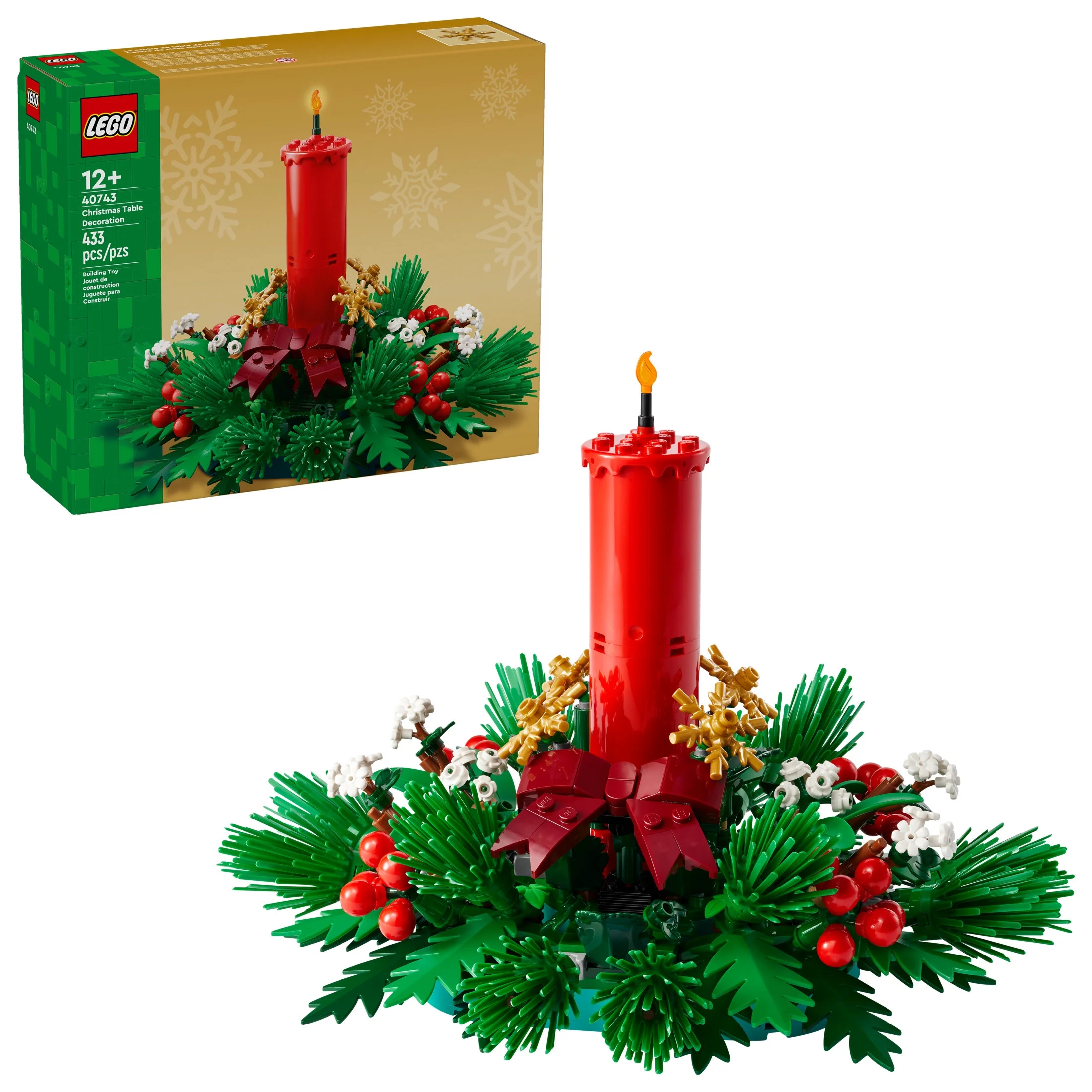 LEGO Christmas Table Decoration Building Toy for Kids - Brick-Built Holiday Centerpiece & Festive... | Walmart (US)