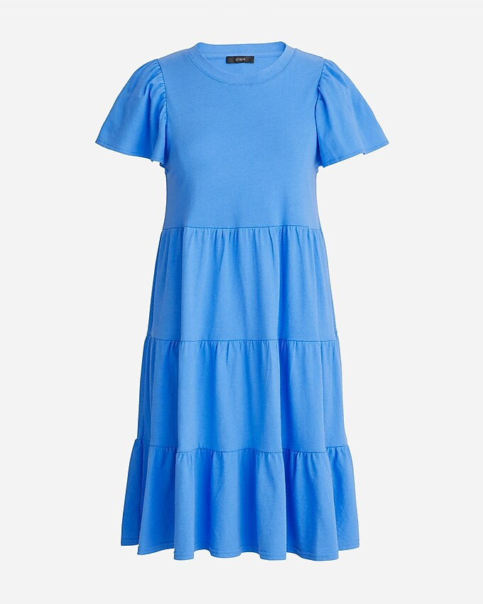 Knit broken-in jersey tiered mini dress | J. Crew US