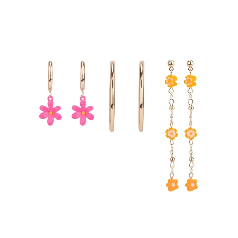 Time and Tru Women's 3pc Multi Earring Set | Walmart (US)